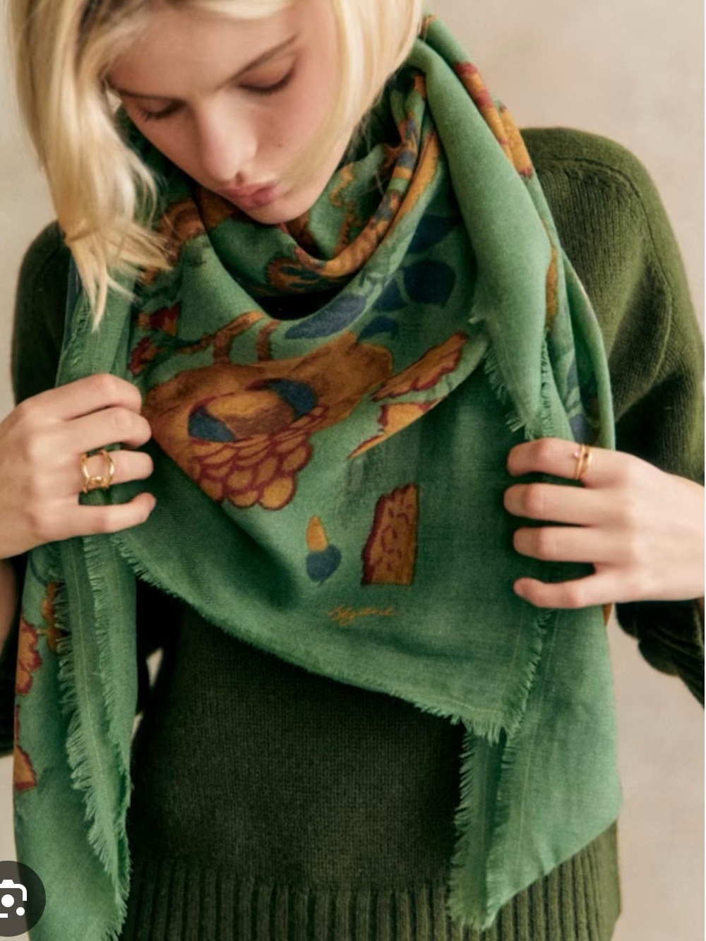 Sézane Pio Scarf 100% Wool